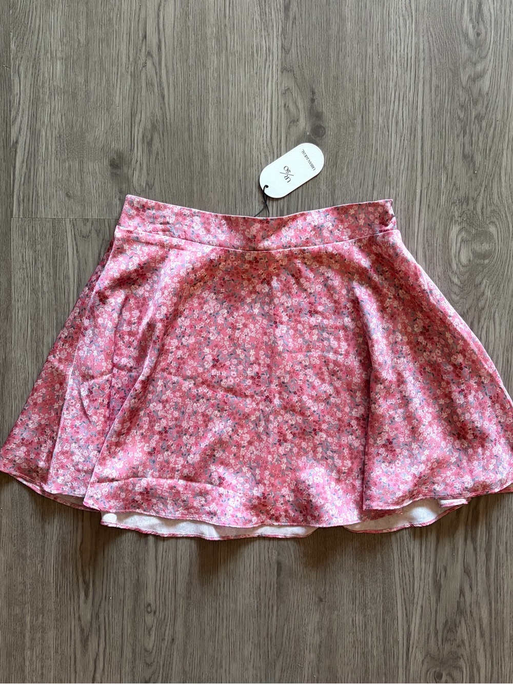 Pink Floral Mini Skirt